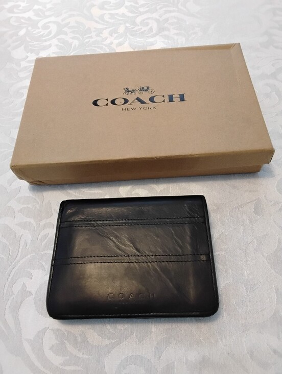 Coach Other - Coach New York Vintage-style Bifold Soft Black Leather Mens Wallet